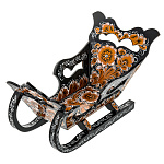 0012562  Хохлома КОНФЕТНИЦА "САНИ" кудрина на черном