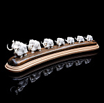 0053504 Скульптура МАМОНТЫ-7 рог лося, цевка мамонта