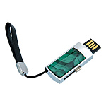 0076034 Сувенирная флешка USB с малахитом, 32GВ, золотистая