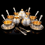 /400200018А99 Серебро 925 чайный набор  6перс./23 предм 2006,05