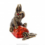 Бронзовая статуэтка с янтарем "Кролик на морковке", фотография 5. Интернет-магазин ЛАВКА ПОДАРКОВ