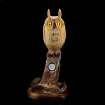  Изделия из кости Композиция с часами"Филин" Кость кита, В229