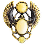 0045136/888.4 Брошь Жук Скарабей Каир (белый)