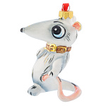 -0,05л Фарфор МИНИ-ШТОФ "Крыска Лариска" в цвете и золоте 0,05л в комплекте 