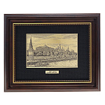 /17*22см Офорт черно-белый " Москва. Кремлевская набережная"