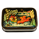 Шкатулка с художественной росписью "Тройка"