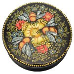 0061015 Лаковая миниатюра Шкатулка "Шмели" 8*8см (276)