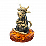 Статуэтка с янтарем "Дерзкий бык", фотография 1. Интернет-магазин ЛАВКА ПОДАРКОВ