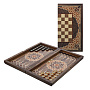 Нарды-шашки-шахматы деревянные маркетри "Султан" 49х25 см, фотография 1. Интернет-магазин ЛАВКА ПОДАРКОВ