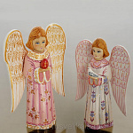0017555-5*11,5см  Статуэтка АНГЕЛ разные рисунки (дерево)