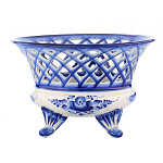 0023237 Гжель Ваза Конфетнрица "АЖУРНАЯ"