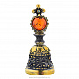 Сувенирный колокольчик с янтарем, фотография 1. Интернет-магазин ЛАВКА ПОДАРКОВ