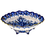 /зол Гжель Фруктовница /Конфетница "ВЕСНА" (СТС)