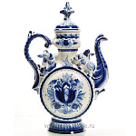 10674 Гжель Чайник "Пастушья свирель" 35*23см Авт. Исаев С.В.