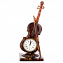 Настольные часы из янтаря "Скрипка", фотография 1. Интернет-магазин ЛАВКА ПОДАРКОВ