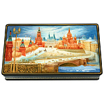0078288 Лаковая миниатюра Шкатулка "Москва" 26*15 см 6,220