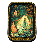 0065230/17*12см  Лаковая миниатюра Палех ШКАТУЛКА "Каменный цветок" Фомина