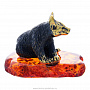 Статуэтка с янтарем "Лопоухий медведь" (коньячный), фотография 4. Интернет-магазин ЛАВКА ПОДАРКОВ