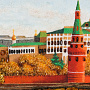 Картина янтарная "Кремлевский мост" 60х80 см, фотография 4. Интернет-магазин ЛАВКА ПОДАРКОВ