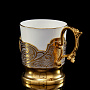 Чайно-кофейная чашка с ложкой "Малахит". Златоуст, фотография 4. Интернет-магазин ЛАВКА ПОДАРКОВ