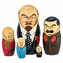 Матрешка "Вожди и политики. Ленин" 5 мест, фотография 2. Интернет-магазин ЛАВКА ПОДАРКОВ