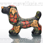 0027723-малая  Хохлома Статуэтка "ТАКСА" цвета в ассортименте 