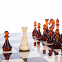 Шахматы деревянные с янтарными фигурами 48х48 см, фотография 5. Интернет-магазин ЛАВКА ПОДАРКОВ