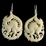 Серьги из бивня мамонта "Дракон"