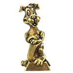 0048288 Микляихское литье Статуэтка "СОБАКА С ДЕНЬГАМИ"  Ж-190