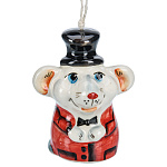 0078070 Колокольчик МЫШЬ, красн, керамика, 9 см