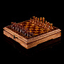 Шахматный ларец с янтарными фигурами "Старый замок", фотография 1. Интернет-магазин ЛАВКА ПОДАРКОВ