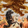Картина янтарная "Табун лошадей" 98х78 см, фотография 4. Интернет-магазин ЛАВКА ПОДАРКОВ