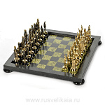 0016783 Нат.камень Шахматы "Русские" Змеевик (3314)