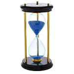 /004 0365Нат.камень Обсидиан Часы песочные