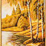 Картина янтарная "Березы у озера" 40х60 см, фотография 3. Интернет-магазин ЛАВКА ПОДАРКОВ
