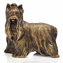 Бронзовая статуэтка собаки "Йоркширский терьер", фотография 1. Интернет-магазин ЛАВКА ПОДАРКОВ
