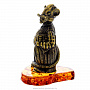 Статуэтка с янтарем "Мышь бухгалтер" (коньячный), фотография 3. Интернет-магазин ЛАВКА ПОДАРКОВ