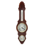 /М-71 МЕТЕОСТАНЦИЯ настенная "Часы" 51,5*14см М-71 РВ Нат.дерево