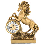 0073032/101263 Изделие декоративное С ЧАСАМИ "ЛОШАДЬ"бл h=30 Цв.Бронза с позолотой