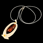  Бивень мамонта  КУЛОН ОМЕГА НА ПОДВЕСКЕ ,омега 7*3 см