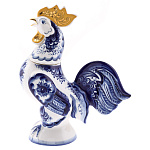 0074033  Гжель Штоф  "ПЕТУХ-ПЕТРОВИЧ" в гл. кобальте в золоте