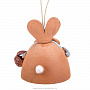 Керамический колокольчик "Кролик с корзинкой", фотография 4. Интернет-магазин ЛАВКА ПОДАРКОВ