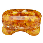 Шкатулка овальная из янтаря