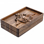 Домино в резной дубовой шкатулке "Герб РФ", фотография 3. Интернет-магазин ЛАВКА ПОДАРКОВ