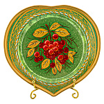 Поднос с авторской росписью 17х16 см