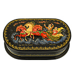 Шкатулка с художественной росписью "Тройка"