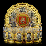 0017460 Златоуст Чайный набор "Москва" на 6 персон эмаль в уп.