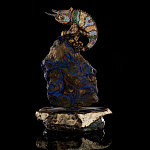 Скульптура из натурального камня «Хамелеон» (серебро 925*)