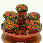 0020273 Хохлома НАБОР ДЛЯ СПЕЦИЙ "ГРИБЫ"