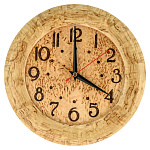 200118 Карельская береза ЧАСЫ настенные круглые d=25 см